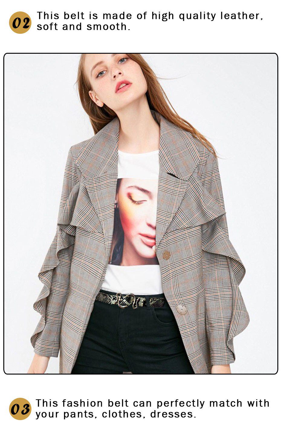 Maikun Belts for Women Snake Shape Pin Buckle Belt High Quality PU Leather Women Belt Maikun Belts for Women Snake Shape Pin Buckle Belt High Quality PU Leather Women Belt