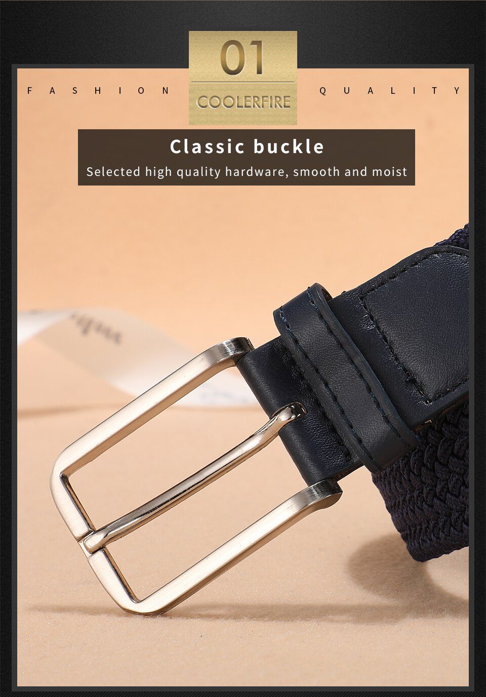 Men Women Casual Knitted Belt Woven Canvas Elastic Expandable Braided Stretch Belts Plain Webbing strap