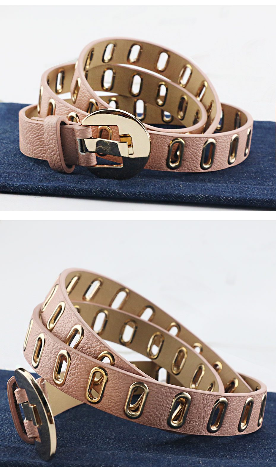 Maikun New Grunge Women&nbsp;Belt Adjustable Hole Grunge Punk Belts for Women Alloy Pin Buckle Leather&nbsp;Belt&nbsp;for&nbsp;Pants&nbsp;Dresses