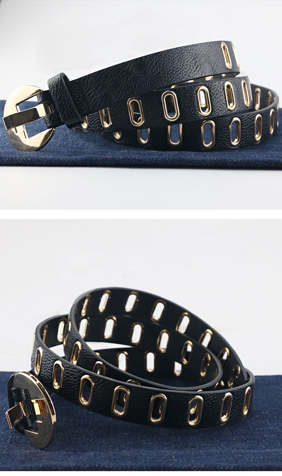 Maikun New Grunge Women&nbsp;Belt Adjustable Hole Grunge Punk Belts for Women Alloy Pin Buckle Leather&nbsp;Belt&nbsp;for&nbsp;Pants&nbsp;Dresses