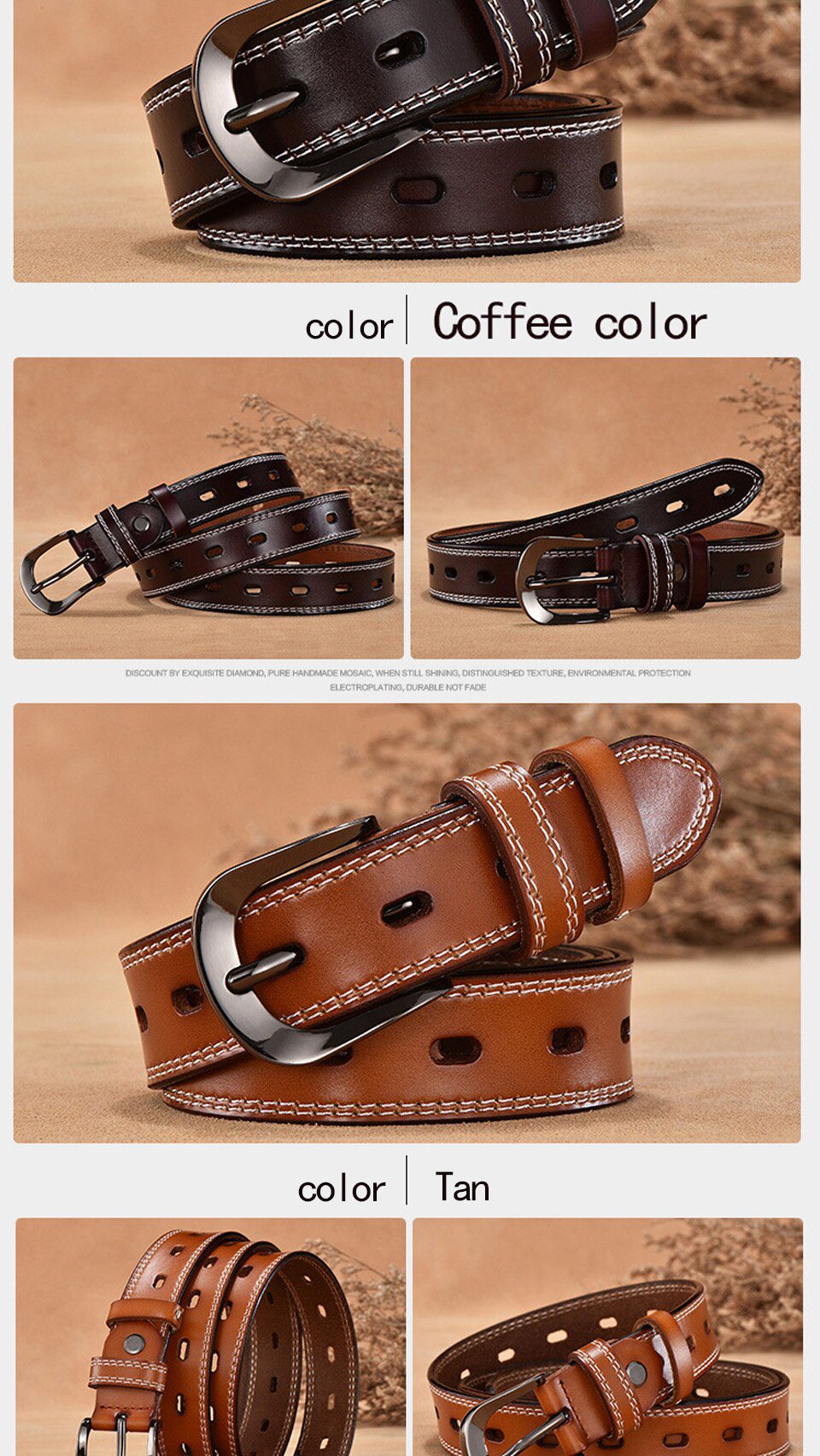 Women Genuine Leather Belt For Female Strap Casual All-match Ladies Adjustable Belts Designer High Quality Brand