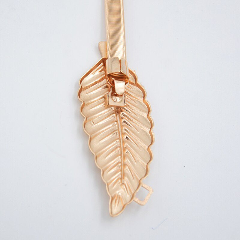 Flower Leaf Shape Belts For Women Wedding Designer Elastic Girl Stretch Skinny Waist Belt Cummerbunds Metal Female Belt ceinture