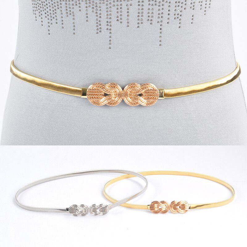 Flower Leaf Shape Belts For Women Wedding Designer Elastic Girl Stretch Skinny Waist Belt Cummerbunds Metal Female Belt ceinture