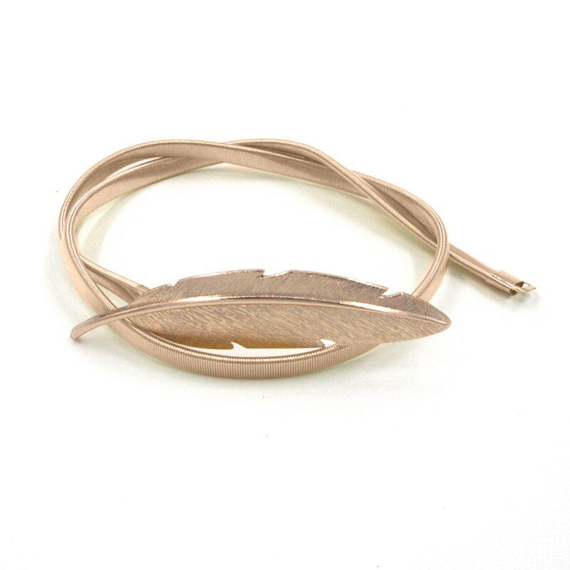 Flower Leaf Shape Belts For Women Wedding Designer Elastic Girl Stretch Skinny Waist Belt Cummerbunds Metal Female Belt ceinture