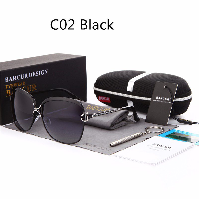 BARCUR Polarized Ladies Sunglasses Women Gradient Lens Round Sun Glasses Square Luxury Brand Oculos Lunette De Soleil Femme BARCUR Polarized Ladies Sunglasses Women Gradient Lens Round Sun Glasses Square Luxury Brand Oculos Lunette De Soleil Femme