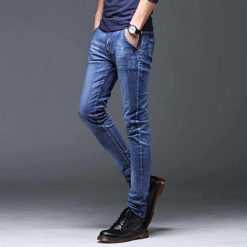 Batmo 2021 new arrival high quality casual slim elastic black jeans men ,men's pencil pants ,skinny jeans men 2108
