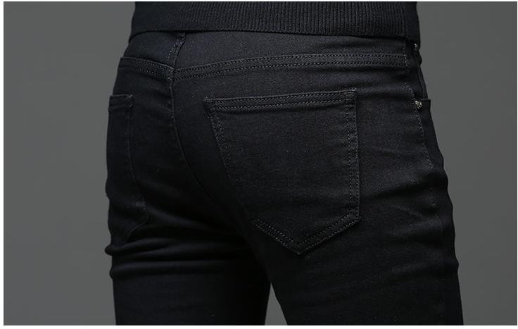 Batmo 2021 new arrival high quality casual slim elastic black jeans men ,men's pencil pants ,skinny jeans men 2108