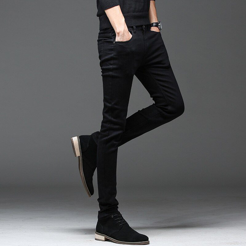 Batmo 2021 new arrival high quality casual slim elastic black jeans men ,men's pencil pants ,skinny jeans men 2108