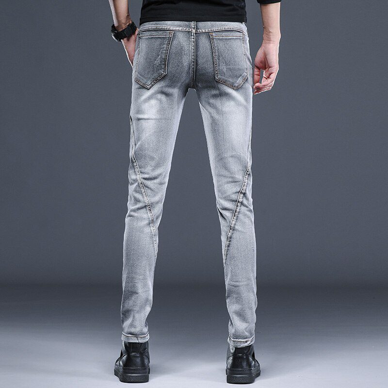 Batmo 2021 new arrival high quality casual slim elastic black jeans men ,men's pencil pants ,skinny jeans men 2108