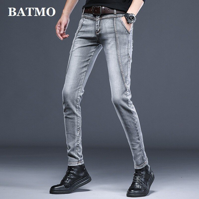 Batmo 2021 new arrival high quality casual slim elastic black jeans men ,men's pencil pants ,skinny jeans men 2108