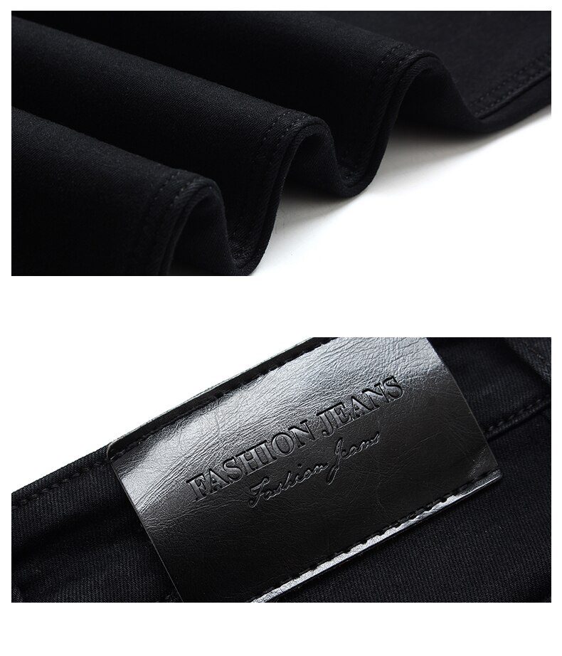 Brands Jeans Trousers Men Clothes 2020 New Black Elasticity Skinny Jeans Business Casual Male Denim Slim Pants Classic Style