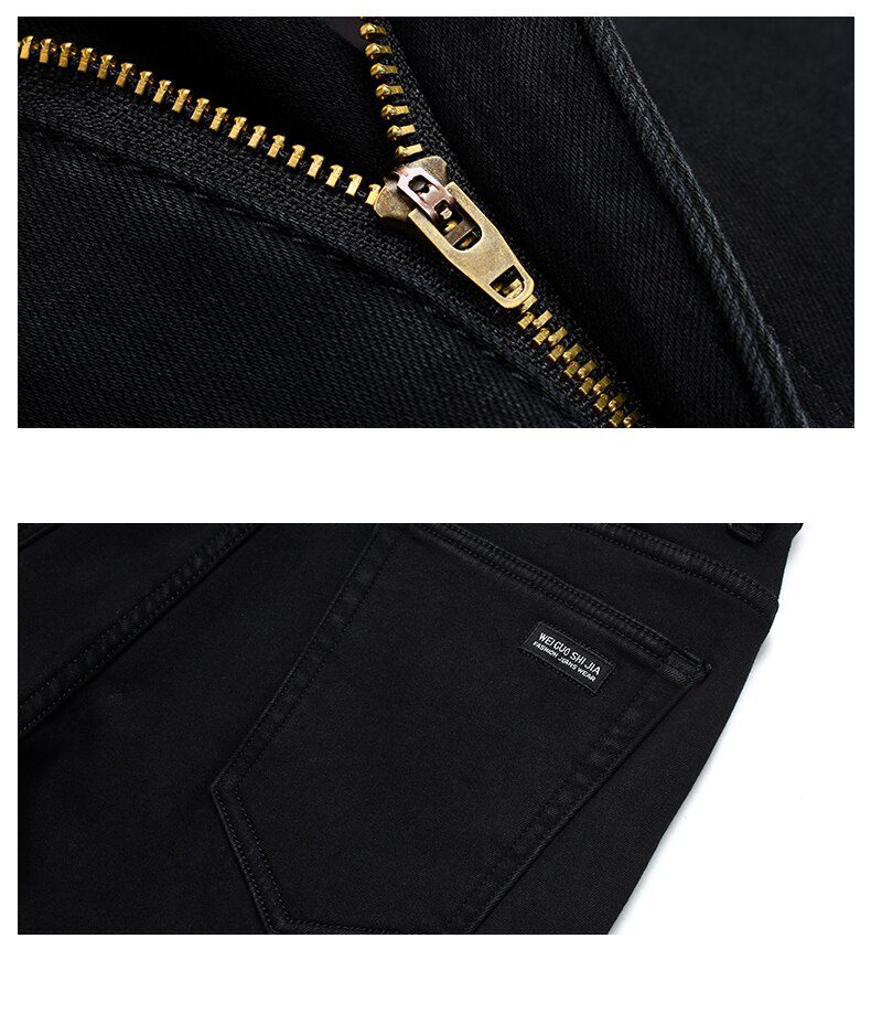 Brands Jeans Trousers Men Clothes 2020 New Black Elasticity Skinny Jeans Business Casual Male Denim Slim Pants Classic Style