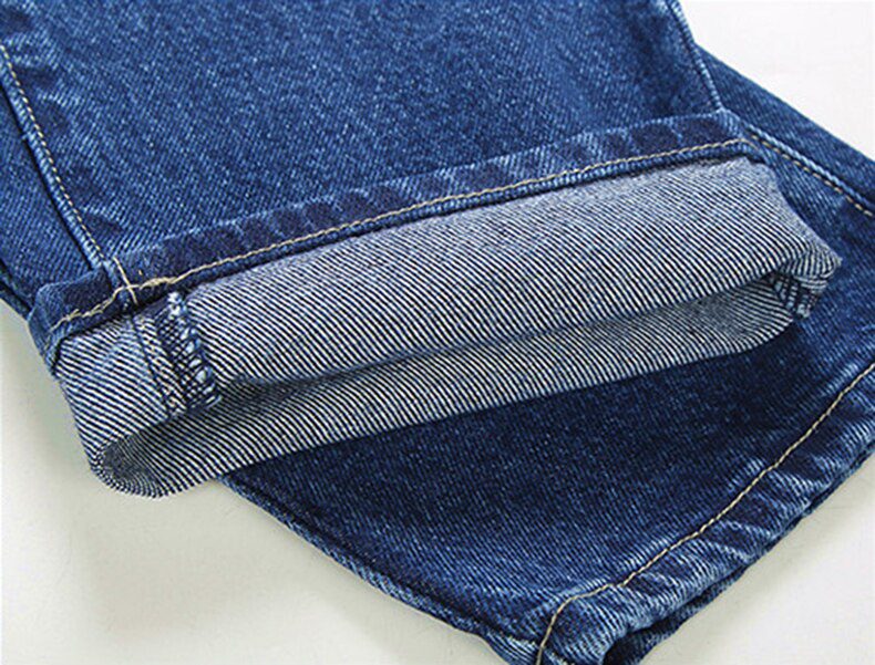 Men Business Jeans Classic Spring Autumn Male Cotton Straight Stretch Brand Denim Pants Summer Overalls Slim Fit Trousers 2021