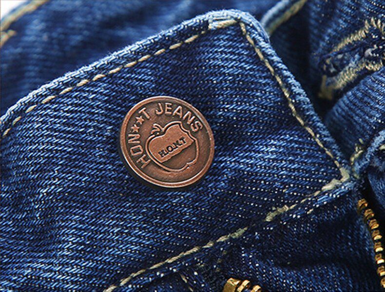 Men Business Jeans Classic Spring Autumn Male Cotton Straight Stretch Brand Denim Pants Summer Overalls Slim Fit Trousers 2021