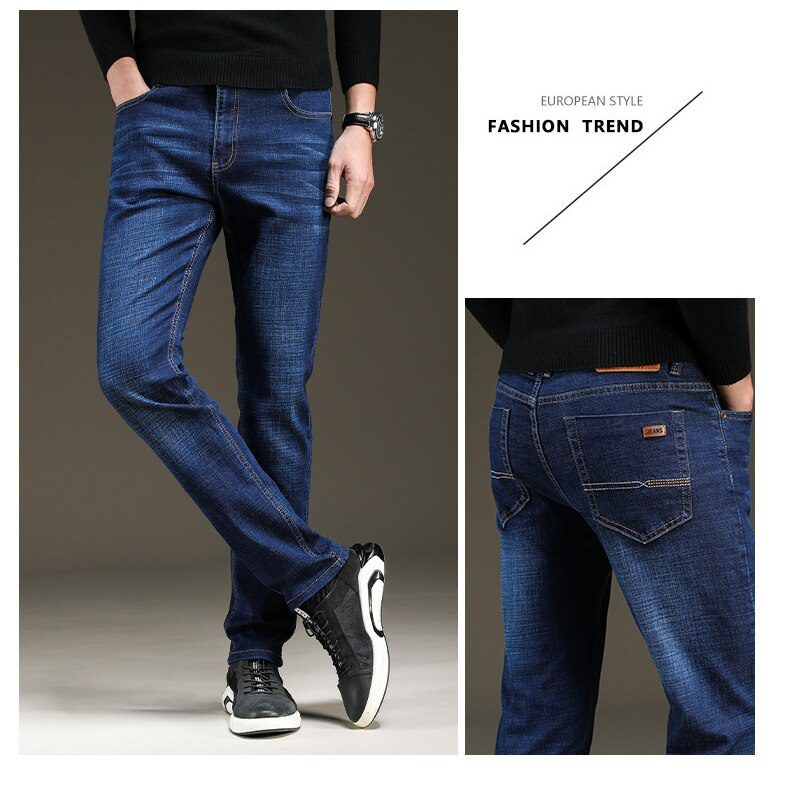 SULEE Brand 2021 New Men's Slim Elastic Jeans Fashion Business Classic Style Jeans Denim Pants Trousers Male SULEE Brand 2021 New Men's Slim Elastic Jeans Fashion Business Classic Style Jeans Denim Pants Trousers Male