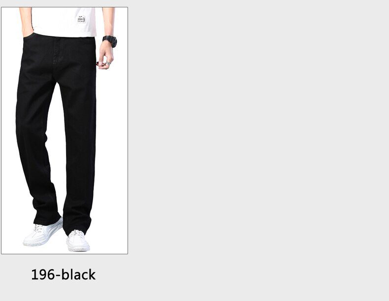 7 Colors Available Men's Thin Straight-leg Loose Jeans 2021 Summer New Classic Style Advanced Stretch Loose Pants Male Brand