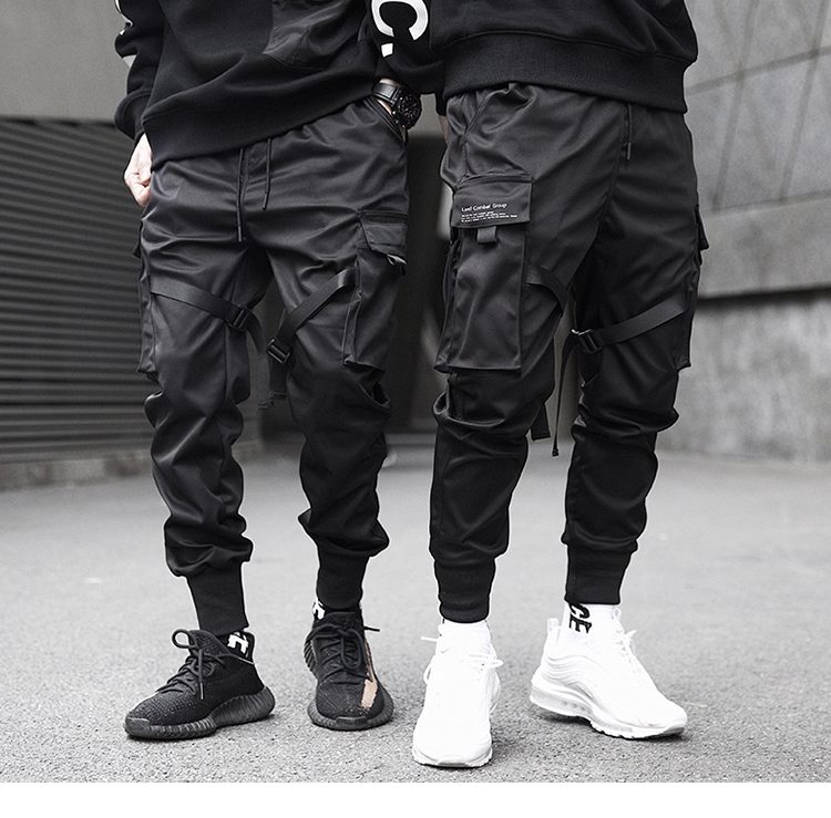 2020 Hip Hop Cargo Pants Pockets Men Streetwear Harajuku Joggers Pants HipHop Swag Ribbion Harem Pants Fashion Casual Trousers 2020 Hip Hop Cargo Pants Pockets Men Streetwear Harajuku Joggers Pants HipHop Swag Ribbion Harem Pants Fashion Casual Trousers