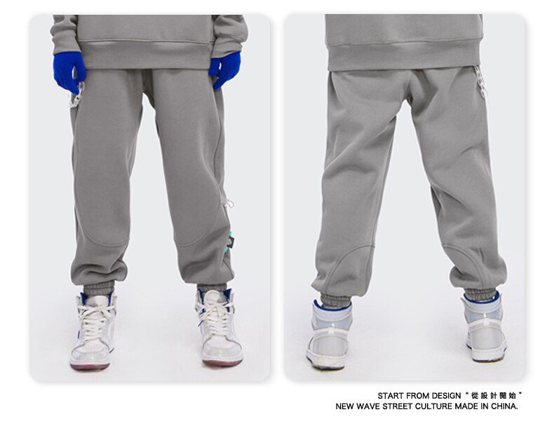 INFLATION Fleece Loose Fit Men Sweatpant In Pure Color 2020 Winter Elastic Waist Sweatpant Streetwear Men Outdoor Pants 3206W