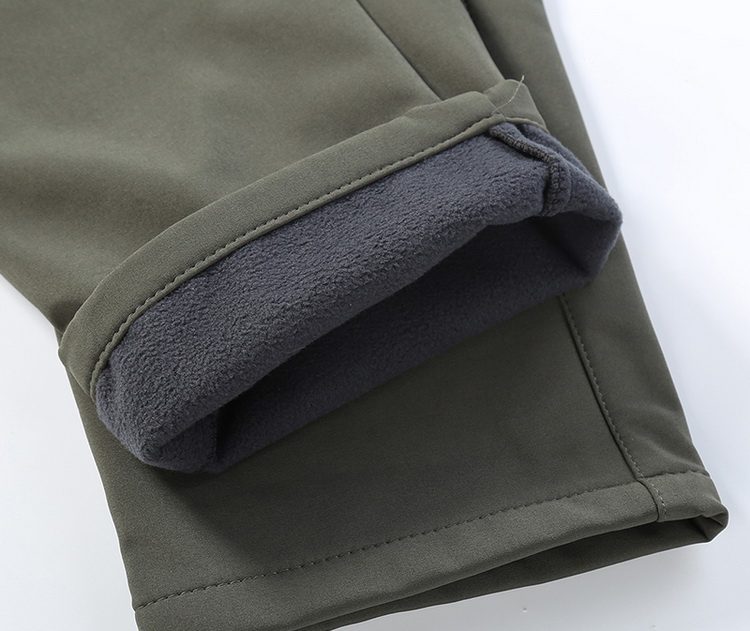 Stretch Waterproof Pants Men Casual Winter Thick Warm Fleece Shark Skin Trousers Male Windbreaker Sweatpants Mens Tactical Pants