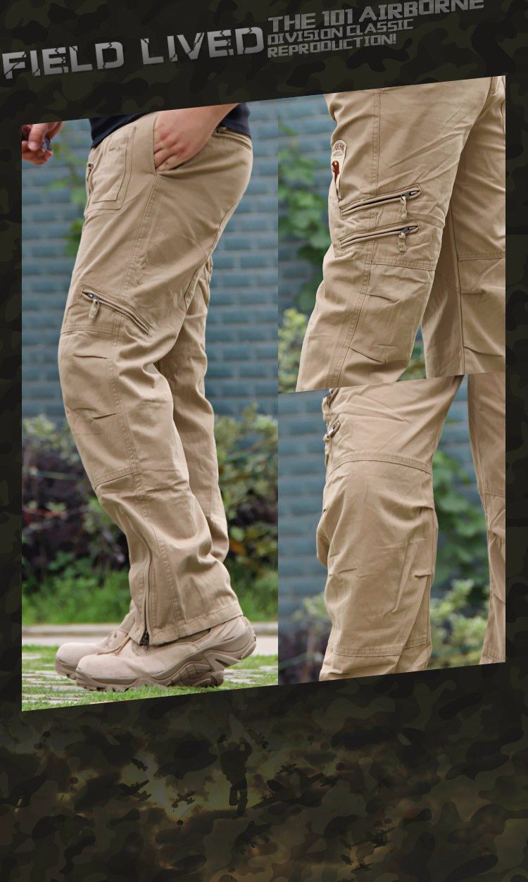 Men's Cargo Pants Army Military Style Tactical Pants Male Camo Jogger Plus Size Cotton Many Pocket Men Camouflage Black Trousers