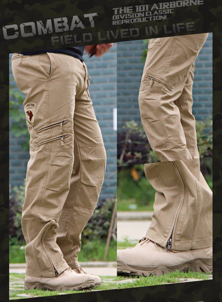 Men's Cargo Pants Army Military Style Tactical Pants Male Camo Jogger Plus Size Cotton Many Pocket Men Camouflage Black Trousers