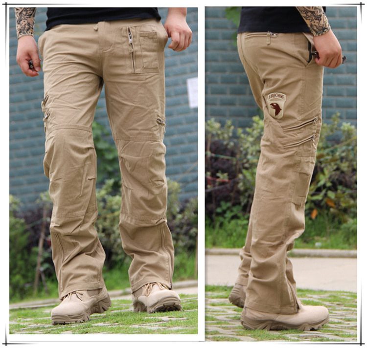 Men's Cargo Pants Army Military Style Tactical Pants Male Camo Jogger Plus Size Cotton Many Pocket Men Camouflage Black Trousers