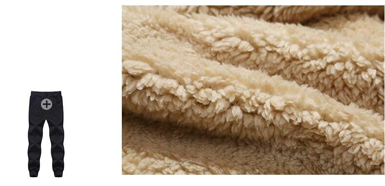 Men's Winter Pants Classic brand sweatpants super Warm Thick Pants cashmere Trousers For Men fleece Male long outdoors Pants men