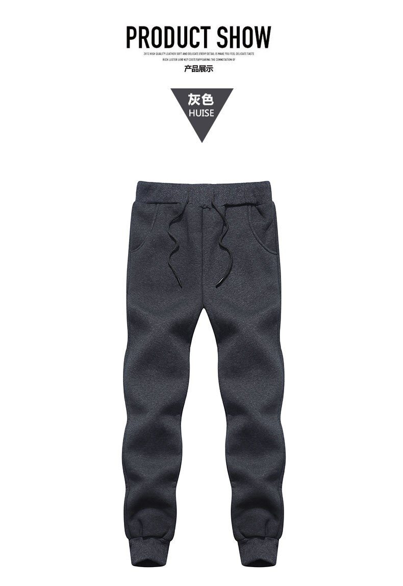 Men's Winter Pants Classic brand sweatpants super Warm Thick Pants cashmere Trousers For Men fleece Male long outdoors Pants men
