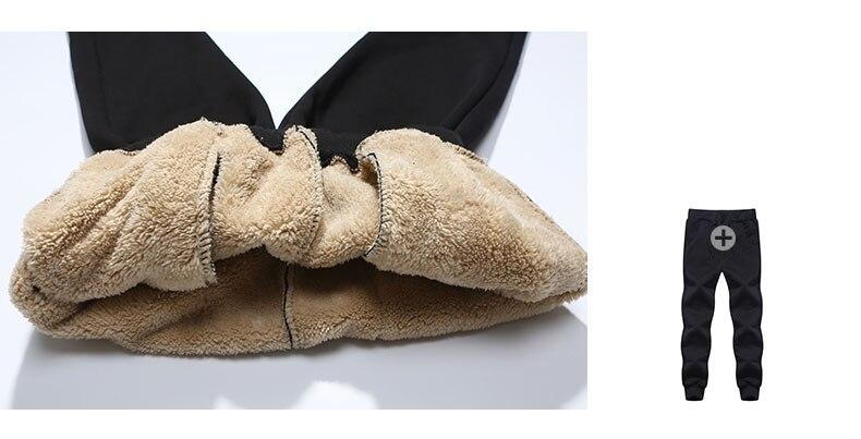 Men's Winter Pants Classic brand sweatpants super Warm Thick Pants cashmere Trousers For Men fleece Male long outdoors Pants men