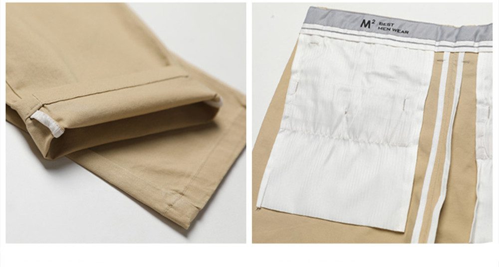 BROWON Autumn Men Fashions Solid Color Casual Pants Men Straight Slight Elastic Ankle-Length High Quality Formal Trousers Men BROWON Autumn Men Fashions Solid Color Casual Pants Men Straight Slight Elastic Ankle-Length High Quality Formal Trousers Men