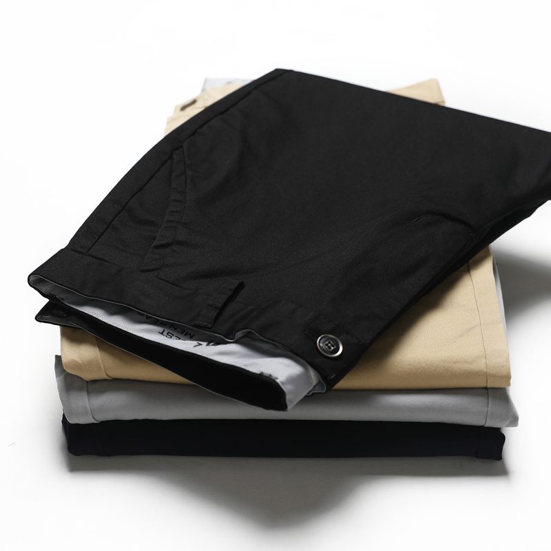 BROWON Autumn Men Fashions Solid Color Casual Pants Men Straight Slight Elastic Ankle-Length High Quality Formal Trousers Men BROWON Autumn Men Fashions Solid Color Casual Pants Men Straight Slight Elastic Ankle-Length High Quality Formal Trousers Men