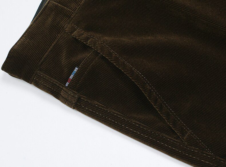 Autumn Men Classic Corduroy Formal Suit Pants Male Slim Fit Business Fashion Trousers Casual Big Size Men's Wedding Dress 3XMR37