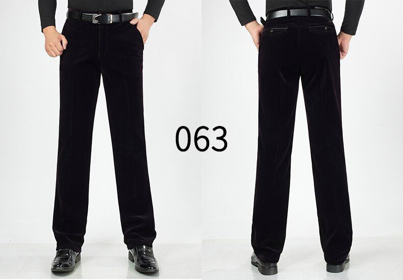 Autumn Men Classic Corduroy Formal Suit Pants Male Slim Fit Business Fashion Trousers Casual Big Size Men's Wedding Dress 3XMR37