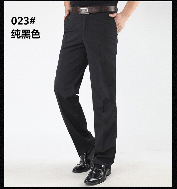 Spring summer Suit Pants For Men Loose Men Dress Pants Classic Straight Formal Mens Business Thin Linen Trousers Size 30-42