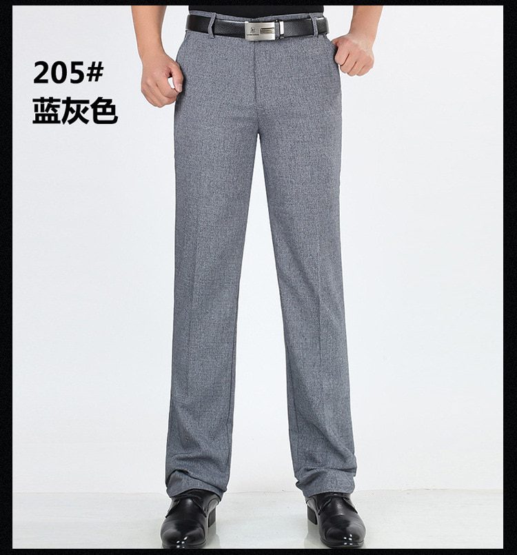 Spring summer Suit Pants For Men Loose Men Dress Pants Classic Straight Formal Mens Business Thin Linen Trousers Size 30-42