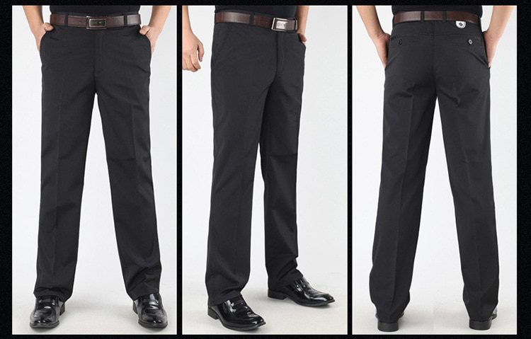 Spring summer Suit Pants For Men Loose Men Dress Pants Classic Straight Formal Mens Business Thin Linen Trousers Size 30-42
