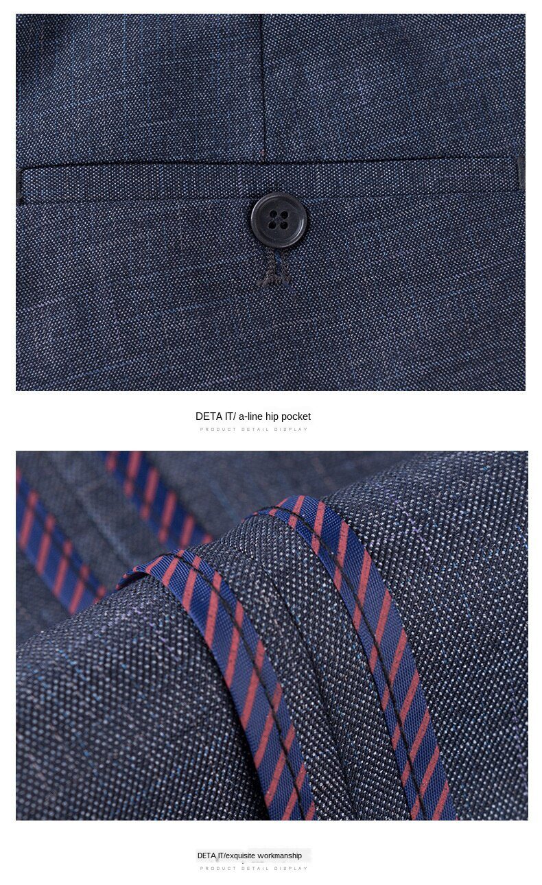 ICPANS Double Pleated Suit Pants Men Straight Loose Office Formal Dress Trouser for Man Black Gray High Waist Big Size 40 42 44