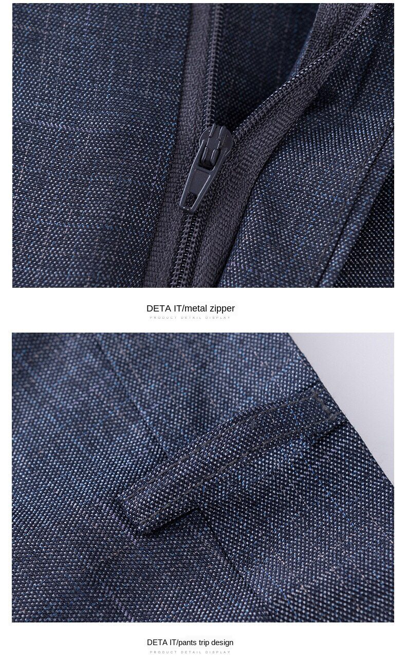 ICPANS Double Pleated Suit Pants Men Straight Loose Office Formal Dress Trouser for Man Black Gray High Waist Big Size 40 42 44