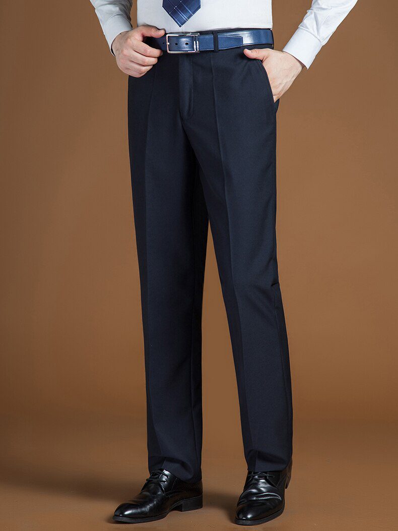 29-44 Men Business Suit Baggy Dress Pants Spring Autumn Male Casual Classic 8 Colors Regular Fit Office Formal Long Trousers
