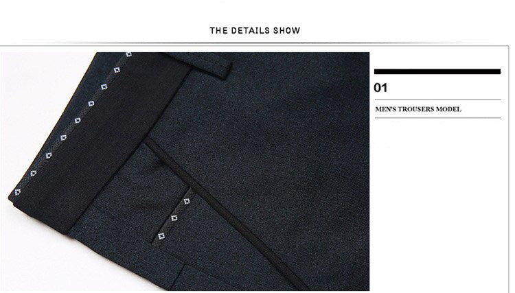 ICPANS Mens Suit Pants Autumn Men Dress Pants Straight Business Office Mens Formal Pants Big Size Classic Trousers Male