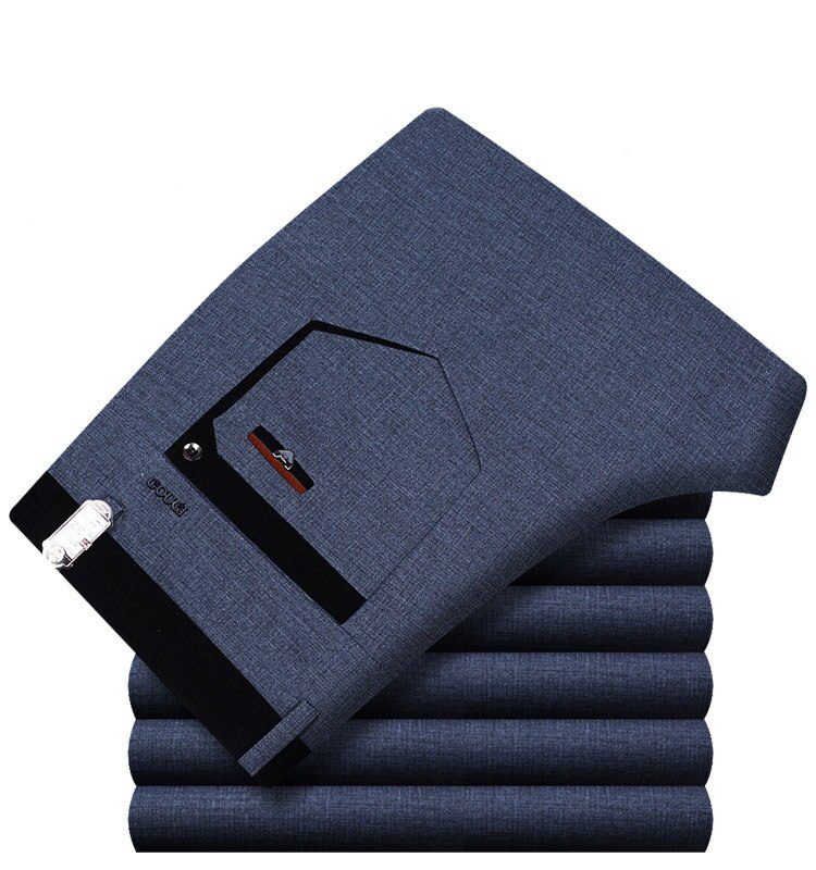 ICPANS Mens Suit Pants Autumn Men Dress Pants Straight Business Office Mens Formal Pants Big Size Classic Trousers Male