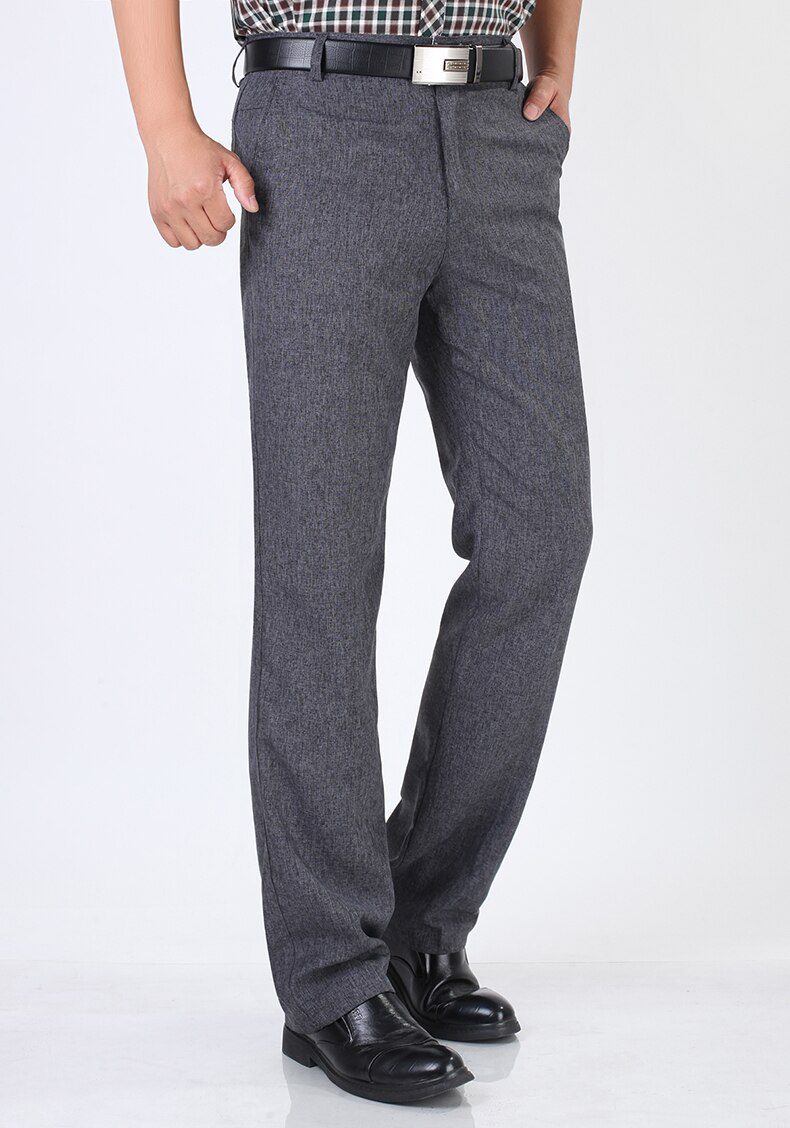 Summer Linen Business Casual Pants For Men Big Size Male Formal Classic Breathable 9 Colors Thin Office Suit Trousers For Mens Summer Linen Business Casual Pants For Men Big Size Male Formal Classic Breathable 9 Colors Thin Office Suit Trousers For Mens