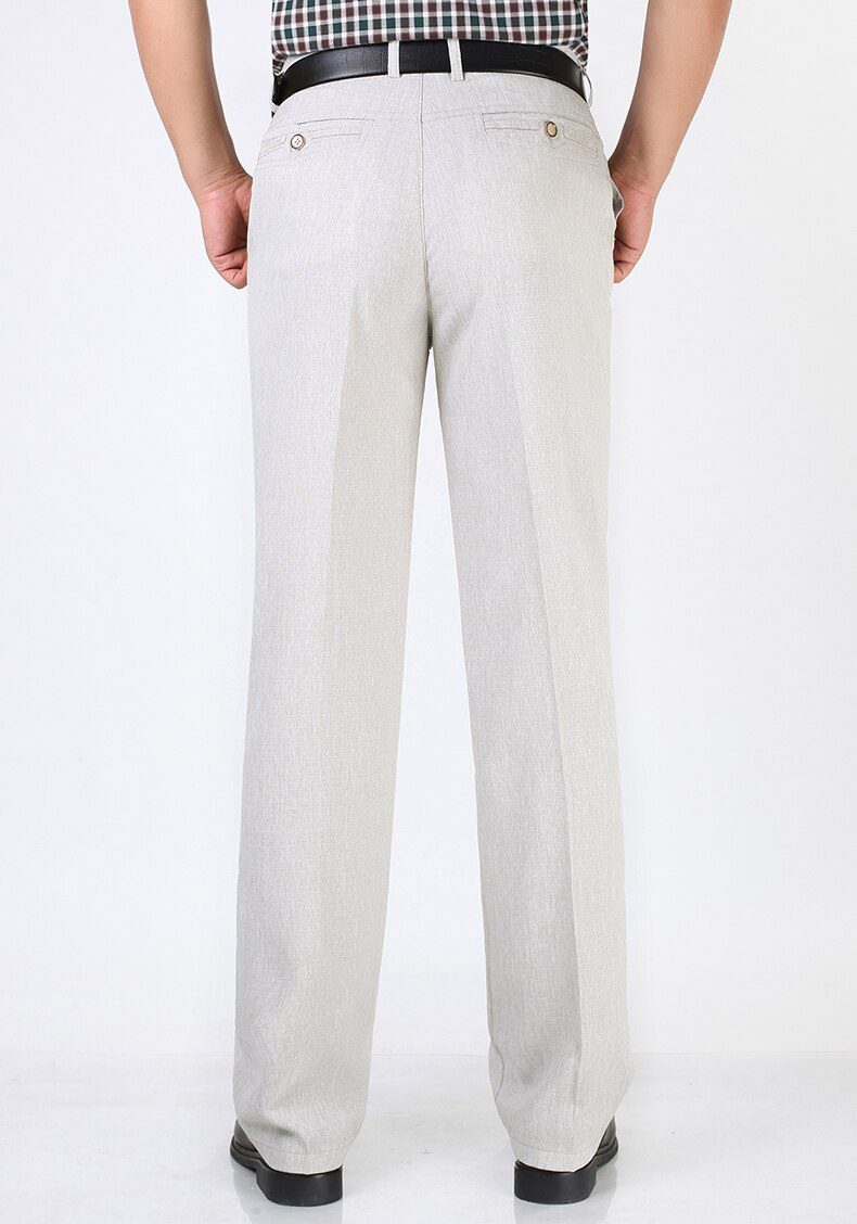 Summer Linen Business Casual Pants For Men Big Size Male Formal Classic Breathable 9 Colors Thin Office Suit Trousers For Mens Summer Linen Business Casual Pants For Men Big Size Male Formal Classic Breathable 9 Colors Thin Office Suit Trousers For Mens