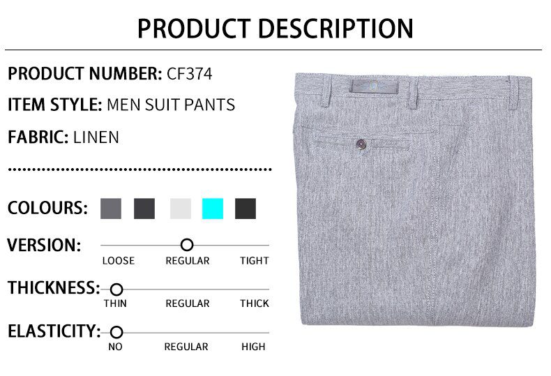 Summer Linen Business Casual Pants For Men Big Size Male Formal Classic Breathable 9 Colors Thin Office Suit Trousers For Mens Summer Linen Business Casual Pants For Men Big Size Male Formal Classic Breathable 9 Colors Thin Office Suit Trousers For Mens