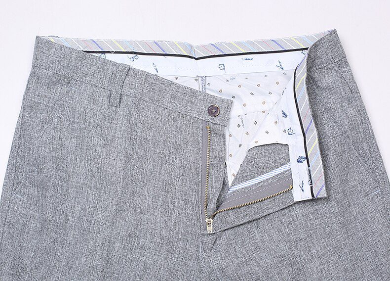 Summer Linen Business Casual Pants For Men Big Size Male Formal Classic Breathable 9 Colors Thin Office Suit Trousers For Mens Summer Linen Business Casual Pants For Men Big Size Male Formal Classic Breathable 9 Colors Thin Office Suit Trousers For Mens