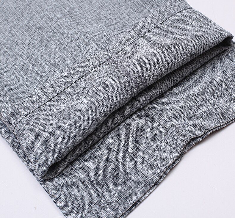 Summer Linen Business Casual Pants For Men Big Size Male Formal Classic Breathable 9 Colors Thin Office Suit Trousers For Mens Summer Linen Business Casual Pants For Men Big Size Male Formal Classic Breathable 9 Colors Thin Office Suit Trousers For Mens