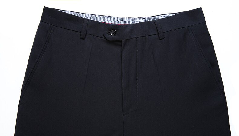 Summer Men Business Thin Silk Pants 29-56 Male Big Size Formal Classic Black Breathable Office Baggy Suit Trousers For Mens