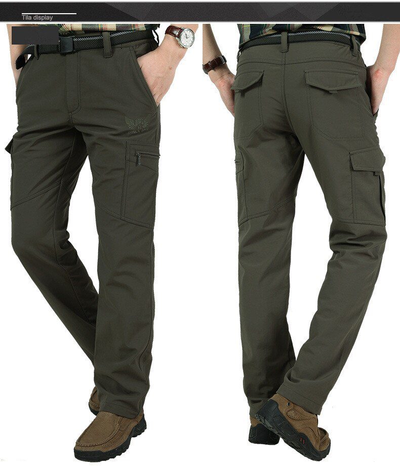 New 2020 Men Winter Thick Warm Cargo Pants Casual Fleece Pockets Long Trousers Fashion Loose Baggy Jogeer Worker Male Pants 4XL New 2020 Men Winter Thick Warm Cargo Pants Casual Fleece Pockets Long Trousers Fashion Loose Baggy Jogeer Worker Male Pants 4XL