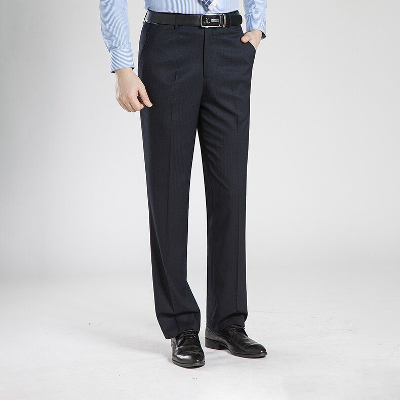 Summer Business Thin Suit Pants For Men Size 29-56 Spring Autumn Male Formal Solid Silk Long Dress Pants Baggy Office Trousers