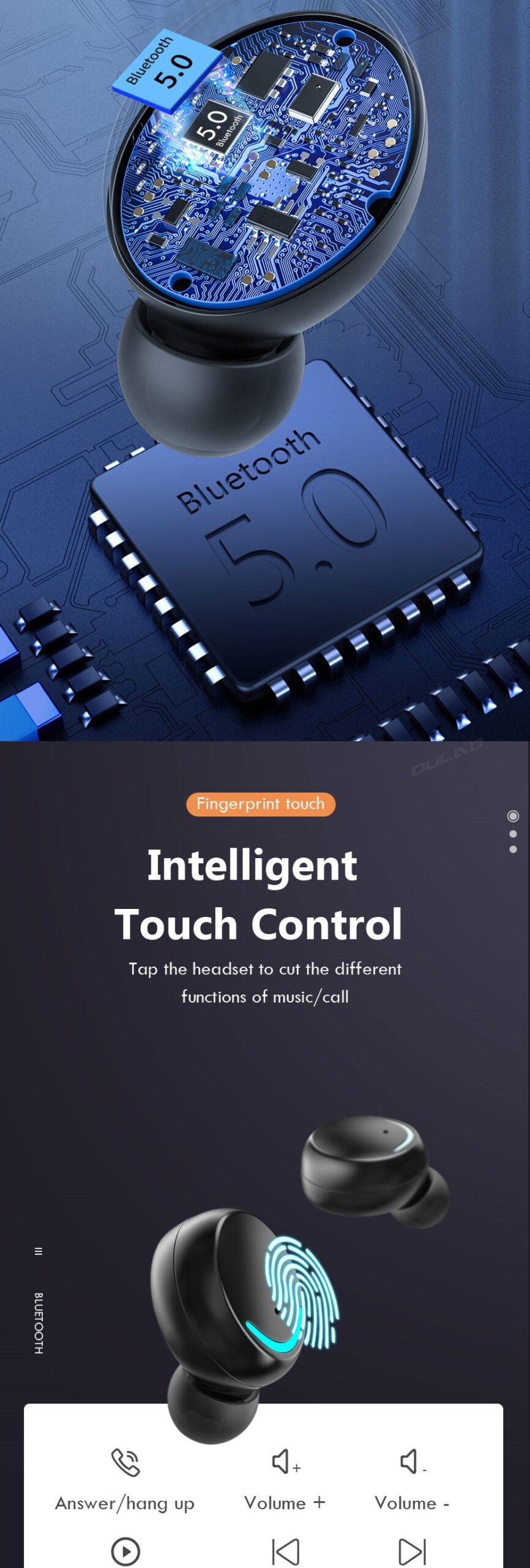 TWS Bluetooth 5.0 Earphones 2200mAh Charging Box Wireless Headphone 9D Stereo Sports Waterproof Earbuds Headsets With Microphone